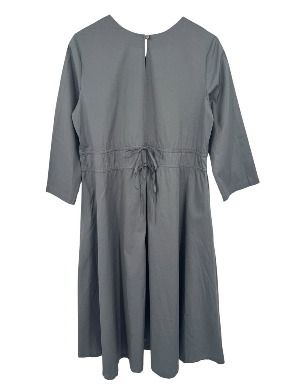 Harshman Alder Tie Waist A-Line Midi Dress Lava Smoke Gray Medium NWT - Picture 5 of 8
